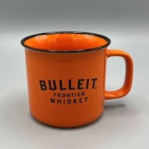Bulleit Frontier Whiskey Orange 10oz Mug Ceramic Coffee Cup 3.25&quot; Tall Barware - £9.45 GBP