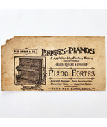 1886 Briggs Grand Square Upright Piano Advertisement Victorian Instrumen... - $371.04 MXN