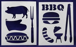 BBQ/Grilling -2 Piece Stencil Set 14 Mil 8&quot; X 10&quot; Painting /Crafts/ Temp... - £20.55 GBP