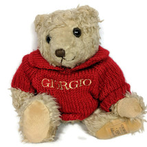 Giorgio Beverly Hills Collectors Teddy Bear Red Sweater 1995 10.5&quot; - £27.81 GBP