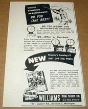 1957 Print Ad Williams Gun Sight Co. Davison,MI - £6.62 GBP