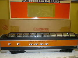 LIONEL 52085 TCA ALUMINUM FULL VISTA DOME- CITY OF DALLAS - O GAUGE  -S25 - $61.71