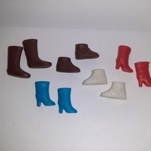 Barbie Doll Clone Shoes Lot Boots Tennis Shoes Heels x5 Pair - £7.89 GBP