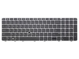 US English Black Backlit Keyboard For HP EliteBook 755 G4 850 G4 Light Backlight - £67.08 GBP