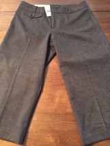 Banana Republic Women&#39;s Gray Pants Pinstripe Crop Pants Fully Lined Size 8 NWT - £22.17 GBP