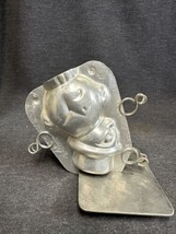 Vintage 4.75&quot; Chick W/Top Hat  518- 306 Metal Chocolate Mold Used Wilton 1974 - £23.09 GBP