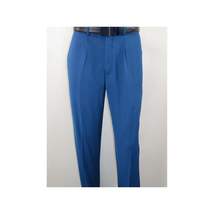 Men INSERCH 2pc Walking Leisure Suit Shirt Pants Set Short Sleeves 9356 Blue image 3