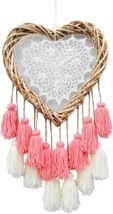 Wall Hanging with Pink Tassels, Boho Baby Girls Room Wall Decor - £32.73 GBP