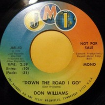 Don Williams-Down The Road I Go-45rpm-1974-EX *Promo - £3.95 GBP