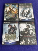 Lot of 4 Medal of Honor PS2 Games - Vanguard Frontline Rising Sun Playstation 2 - £15.32 GBP