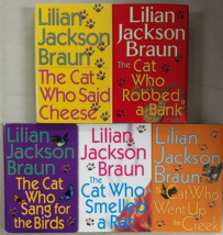 Lilian Jackson Braun Hardcover Cat Who Robbed A Bank cheese Birds Rat Creek X5 - £20.08 GBP
