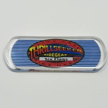 VTG Thrillseeker Six Flags Fridge Magnet Ridegear Live Fast Ride Hard 3” x 1” - £9.98 GBP