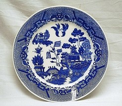 Old Vintage Blue Willow 9-1/8&quot; Luncheon Plate by Japan China Discontinued Pattrn - £14.99 GBP