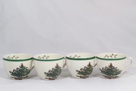 Lot of 4 Spode England Christmas Tree Porcelain Coffee Teacups 8 Oz - £29.89 GBP