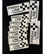 Lot of 9 Auto Racing Vintage Vinyl Racing Decals Finish Line 9&quot;, 12&quot; siz... - $74.50