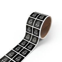 Glossy Square Sticker Rolls - Durable BOPP Material - 1&quot; x 1&quot; or 2&quot; x 2&quot; - Rolls - £67.33 GBP+