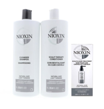 NIOXIN System 1 Cleanser &amp; Scalp Therapy Duo Set(33.8oz each) + Treatmen... - $57.99
