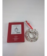 Lenox “Sparkle &amp; Scroll” Wreath Ornament Multi color Gems 893113 - $9.47 CAD