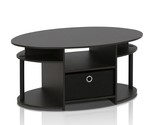 Furinno JAYA Simple Design Oval Coffee Table, Walnut - $90.99