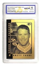 2003 Brett Favre 23K Gold Card Green Bay Packers 4 Graded 10 - £12.65 GBP
