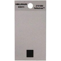 Hillman 2&quot; Black on Silver Reflective Square-Cut Mylar Period (.) - $23.20 CAD