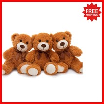 3-Pack 14&#39;&#39; Dark Brown Teddy Bears - Perfect for Baby Showers &amp; Gifts - $34.91