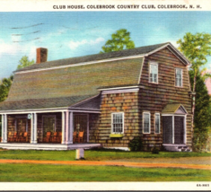 1936 Colebrook Country Club House New Hampshire NH Curt Teich Linen Post... - $19.95