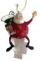 Partying Holiday Ornament 5 inches (Santa) - £13.14 GBP