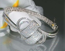 15 Carat Round Cut D/VVS1 Diamond Tennis Bracelet 14k White Gold Over 8&quot; - £212.58 GBP