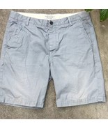 Allsaints Mitre Deck Fit Mens Chino Shorts Button Fly W34 Graish Blue - €23,20 EUR