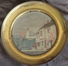 Vintage Foil Art Lithograph - Brass Frame - Made In England - Gdc - Collectible - £23.34 GBP