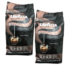 2 Packs Lavazza Caffe Whole Bean Organic Coffee Cafe Grains Entiers 35.2 oz - £33.19 GBP