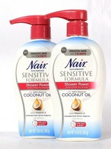 2 Count Nair 12.6 Oz Sensitive Formula Coconut Oil Hair Remover For Legs... - $25.99