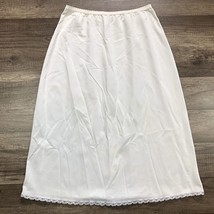 Vintage Shadowline Half Slip Womens Small White Nylon Lace Skirt Slip 28... - £6.05 GBP