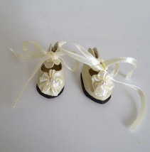 Antique Repro. Beige French Cut 1 2/3&quot; Shoes for Approx. 12&quot; Doll Shirley Temple - £6.36 GBP