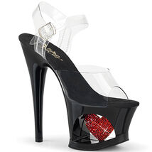 SALE PLEASER Women&#39;s 7&quot; Heel Cut-Out Platform Ankle Strap Sandal Shoes 9 - €37,28 EUR