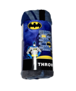 Batman Crest Camo Blue Grey Yellow 46x60 Plush Throw Blanket - €22,21 EUR