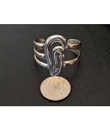 Vintage Mexico Taxco Modernist Sterling 925 Silver Cuff Bracelet TB 77 5... - $160.36 CAD