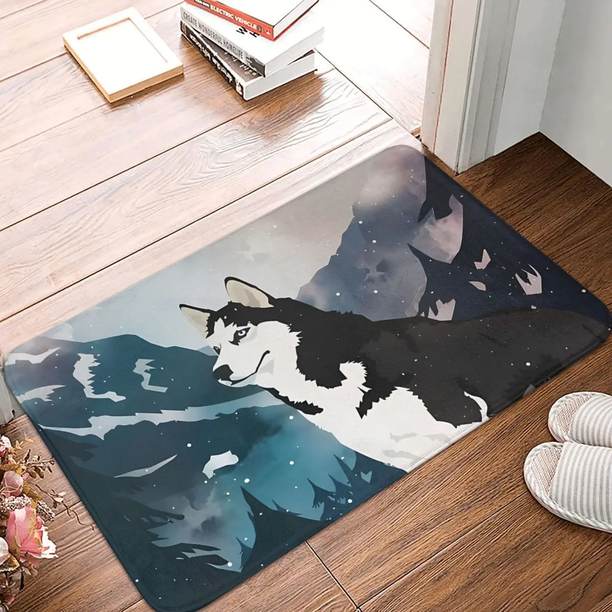 Non-slip Doormat Mountain Husky Carpet Living Room Bedroom Mat Prayer Home Moder - $15.99