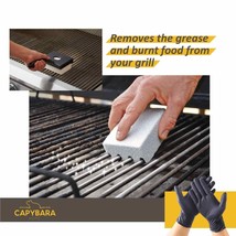 Grill &amp; BBQ Stone, Brick Scrubbin, w/ Handle &amp; 2 Additional Cleaning Stones, Kit - £14.93 GBP