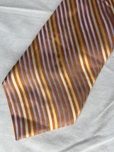 City Of London Tie Multicolored Stripes 100% Silk USA Made - $10.00