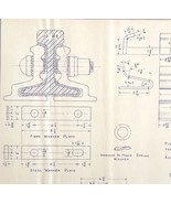 1946 Railroad Bangor Aroostook Continuous Insulated Joint Blueprint H19 ... - $118.11