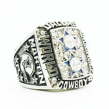 NFL 1977 Dallas Cowboys Championship Ring Replica Silver Color - £19.54 GBP