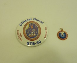 NASA Space Mission STS 30 Official Guest Button and MSL 83 Pendant - £12.86 GBP