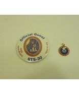NASA Space Mission STS 30 Official Guest Button and MSL 83 Pendant - $16.05