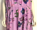 NWT Talbots Plus Petite Purple Floral V Neck Sleeveless Lined Dress 22WP - £82.43 GBP