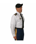 NEW MENS ARMY SERVICE LONG SLEEVE UNIFORM ASU Dress Bright White Shirt A... - $43.73