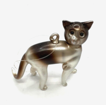Glass Siamese Cat Figurine Ornament - $11.99