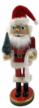 Santa&#39;s Workshop 14&quot; Wooden Nutcracker Santa w/TREE &amp; List Christmas Decoration - £38.71 GBP