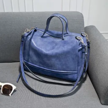 Women handbag pu leather tote bag retro shoulder messenger bags tote shopping bag green thumb200